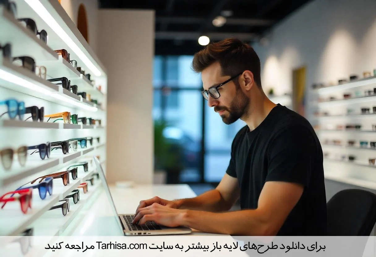 دانلود رایگان طرح لایه باز کارت ویزیت عینک فروشی