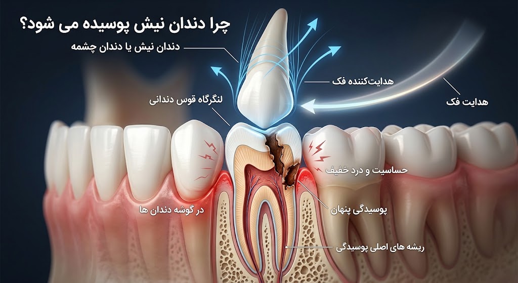 علت پوسیدگی دندان نیش